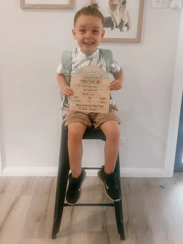 Social image of a happy Weary Theory customer with their new backpack.